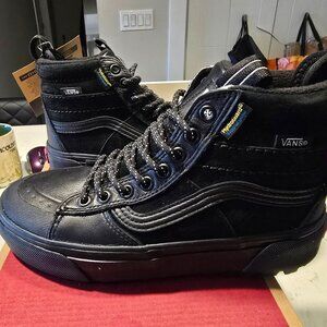 VANS SK8 Hi MTE-2 Primaloft Triple Black Shoes Women's Size 6 NEW BOOTS